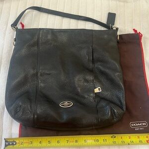 Coach Black Leather Messenger Bag